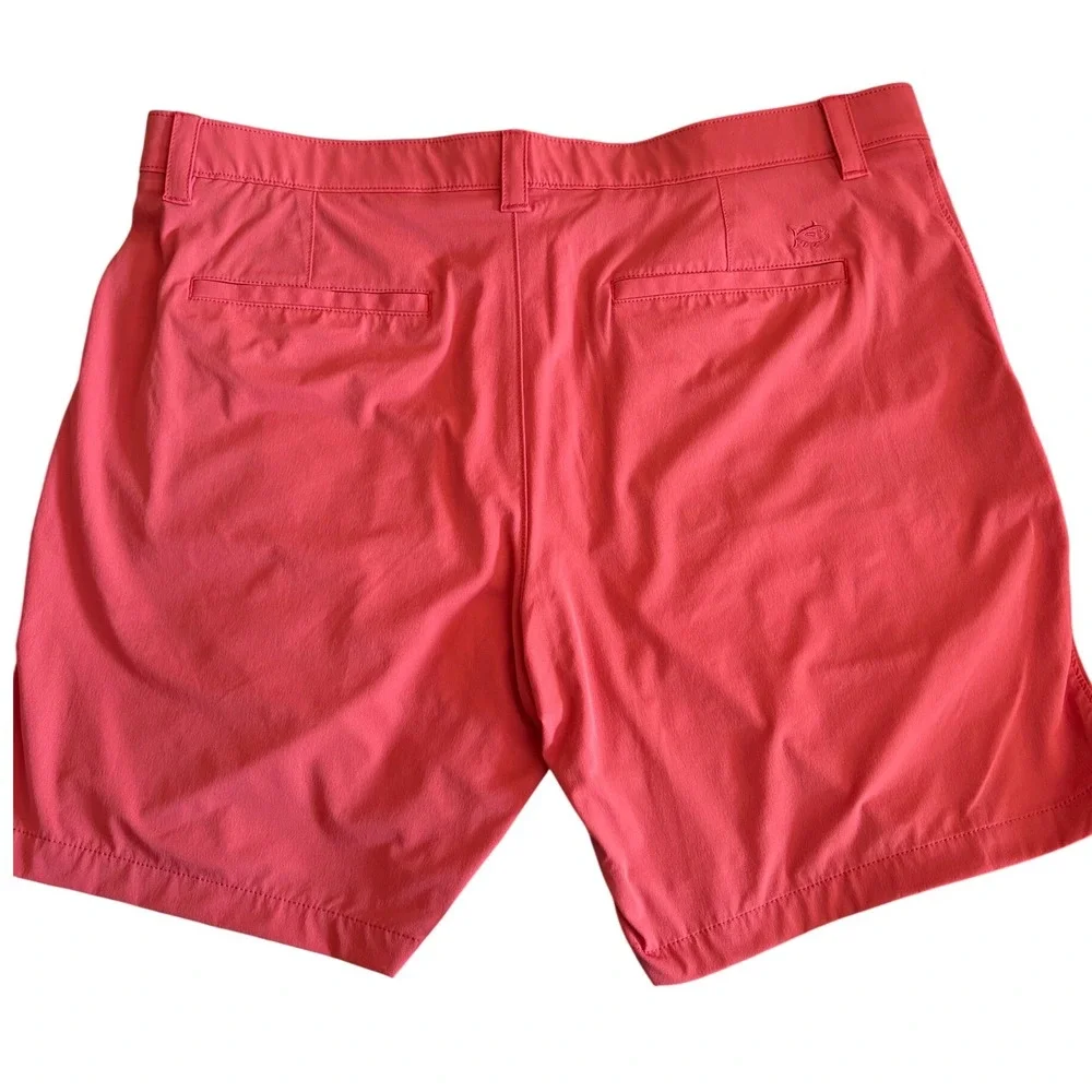 Southern Tide brrr‎ Performance Shorts Mens 40 Coral Pink Cooling Stretch Golf